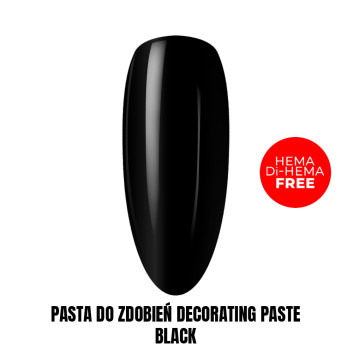 Pasta do zdobień Decorating Paste Nail Art Black HEMA/Di-HEMA Free 1kg