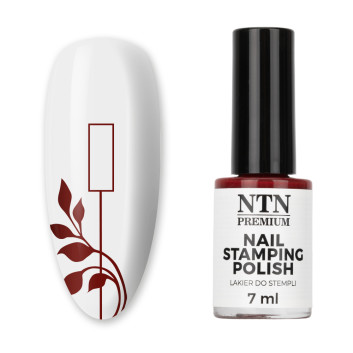 Lakier do stempli i blaszek NTN Premium bordowy 7ml Nr 100