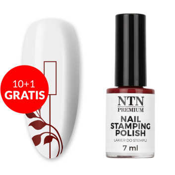 10+1gratis Lakier do stempli i blaszek NTN Premium bordowy 7ml Nr 100