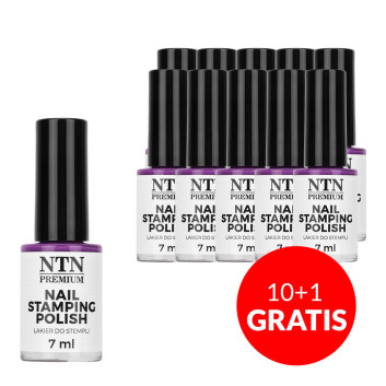 10+1gratis Lakier do stempli i blaszek NTN Premium fioletowy 7ml Nr 97
