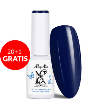 20+1gratis Lakier hybrydowy LED/UV Gel Polish Molly Nails by Ewelina Staszak Talizman T14 Sodalit HEMA/Di-HEMA Free 7g