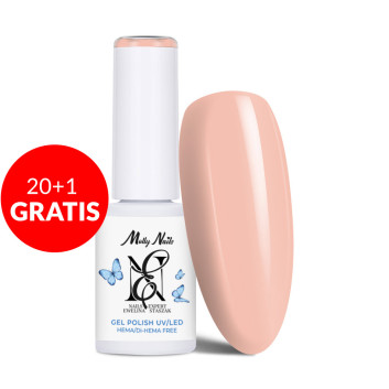 20+1gratis Lakier hybrydowy LED/UV Gel Polish Molly Nails by Ewelina Staszak Talizman T10 Morganit HEMA/Di-HEMA Free 7g