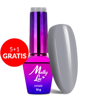 5+1gratis Lakier hybrydowy MollyLac Fashion outfit Silence 10g Nr 346