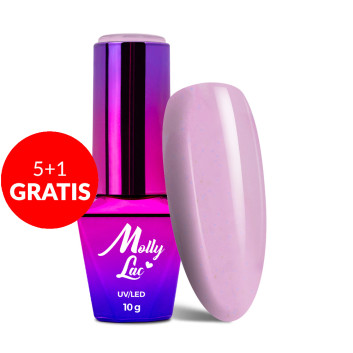 5+1gratis Lakier hybrydowy MollyLac Macarons Fig Mist 10g Nr 475