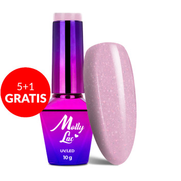 5+1gratis Lakier hybrydowy MollyLac Macarons Berry Kiss 10g Nr 472