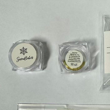 Ozdoby świąteczne na paznokcie śnieżynki słoiczek