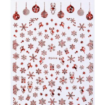 Naklejki do paznokci samoprzylepne świąteczne Molly Nails WG 444