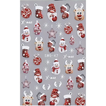 Naklejki do paznokci samoprzylepne świąteczne Molly Nails SW0-47