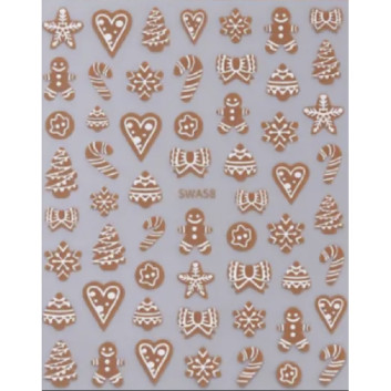 Naklejki do paznokci samoprzylepne świąteczne Molly Nails SWA58