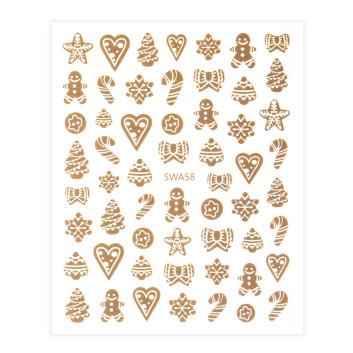 Naklejki do paznokci samoprzylepne świąteczne Molly Nails SWA58