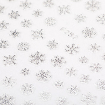 Naklejki do paznokci cienkie samoprzylepne świąteczne Molly Nails F282 srebrne