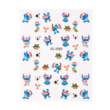 Naklejki do paznokci samoprzylepne świąteczne stitch Molly Nails JO-2583