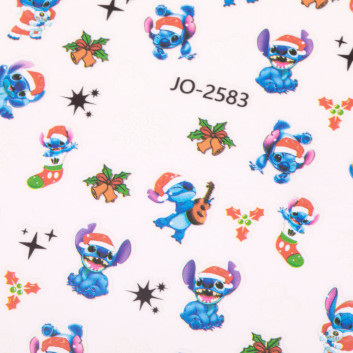 Naklejki do paznokci samoprzylepne świąteczne stitch Molly Nails JO-2583