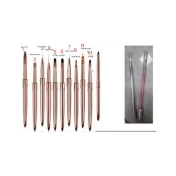 Pędzelek do żelu kwadratowy AlleLac rose gold Nr 6