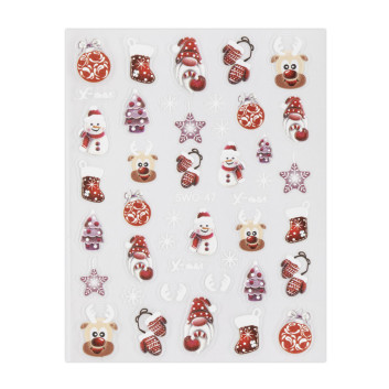 Naklejki do paznokci samoprzylepne świąteczne Molly Nails SW0-47