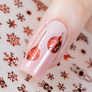 Naklejki do paznokci samoprzylepne świąteczne Molly Nails WG444