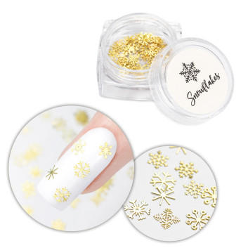 Ozdoby do paznokci Snowflakes świąteczne śnieżynki słoiczek