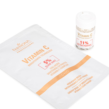 Witaminowa Duo-maska rozjaśniająca Farmona Vitamin C elixir shot + activ powder 70g