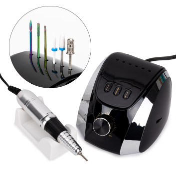 Frezarka do manicure i pedicure 68W No Name czarna black M13 35 000 obrotów