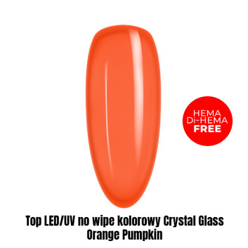 Top LED/UV no wipe kolorowy Crystal Glass Orange Pumpkin HEMA/Di-HEMA Free 1kg