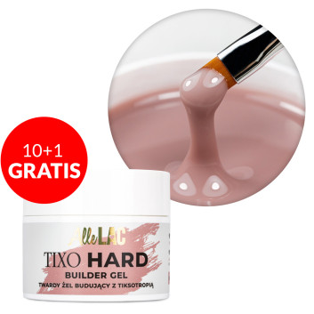 10+1gratis Żel budujący twardy z tiksotropią AlleLac Tixo Hard Builder Gel Natural Nude 45g
