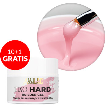 10+1gratis Żel budujący twardy z tiksotropią AlleLac Tixo Hard Builder Gel Baby Pink 45g