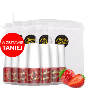 100sztuk Oliwka okazjonalna do skórek i paznokci o zapachu truskawki z woreczkiem 5 ml