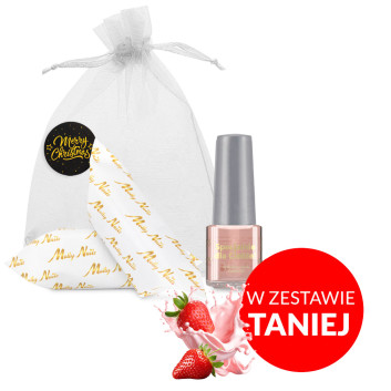 100szt Oliwka okazjonalna do skórek i paznokci o zapachu Strawberry Shake z krówkami w ozdobnym woreczku 5ml