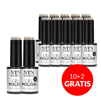 10+2gratis Lakier hybrydowy NTN Premium Celebration Collection HEMA/Di-HEMA Free 5g Nr 169