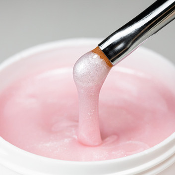 Żel budujący twardy perłowo różowy Rosie Shine AlleLAC x Rosie Beauty 45g