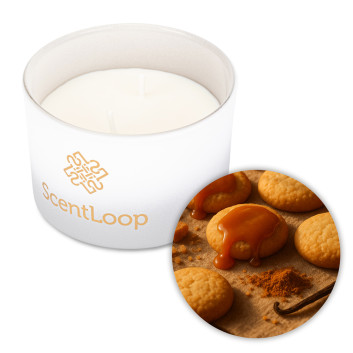 Świeca zapachowa z wosku sojowego ScentLoop Cozy & Cookie 100g
