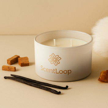 Świeca zapachowa z wosku sojowego ScentLoop Cedar Wood & Vanilla 100g