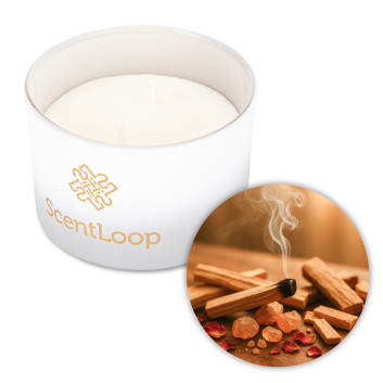 Świeca zapachowa z wosku sojowego ScentLoop Palo Santo & Sandalwood 100g