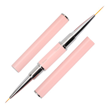 Pędzelek dwustronny do zdobień 6mm i 12mm różowy No Name