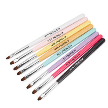 Zestaw pędzli do żelu owalne NTN Premium 8 szt