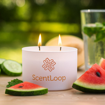 Świeca zapachowa z wosku sojowego ScentLoop Summer Melon Splash 100g