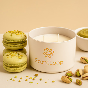 Świeca zapachowa z wosku sojowego ScentLoop Pistachio Dreams 100g