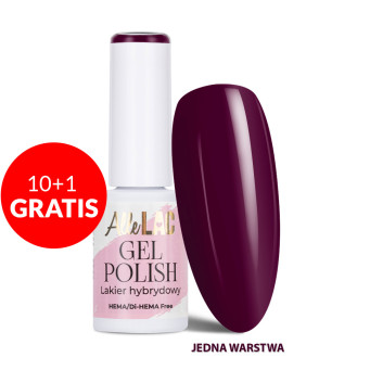 10+1gratis Lakier hybrydowy LED/UV Gel Polish Reds R12 Burnt Burgundy AlleLac HEMA/Di-HEMA Free 6g