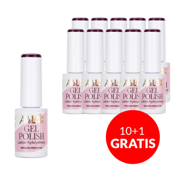 10+1gratis Lakier hybrydowy LED/UV Gel Polish Reds R12 Burnt Burgundy AlleLac HEMA/Di-HEMA Free 6g
