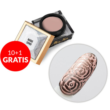 10+1gratis Creative Flow Color Gel-kreatywny NailArt żel do efektu miękkich wzorów Molly Nails Nude Sand HEMA/Di-HEMA free 5g