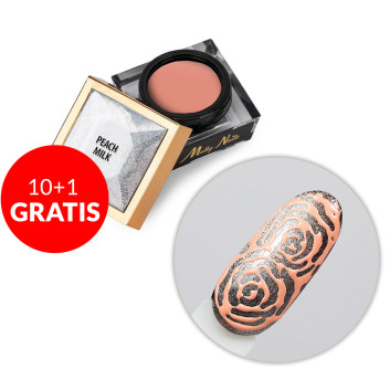 10+1gratis Creative Flow Color Gel-kreatywny NailArt żel do efektu miękkich wzorów Molly Nails Peach Milk HEMA/Di-HEMA free 5g
