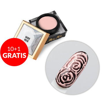 10+1gratis Creative Flow Color Gel-kreatywny NailArt żel do efektu miękkich wzorów Molly Nails Nude Rose HEMA/Di-HEMA free 5g