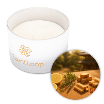 Świeca zapachowa z wosku sojowego ScentLoop Asian Sacred Wood 100g