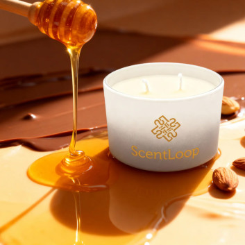 Świeca zapachowa z wosku sojowego ScentLoop Golden Honey 100g