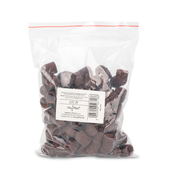 Kapturki ścierne do pedicure z bawełnianym środkiem 13mm gradacja 60 brązowe AlleMed 100 szt