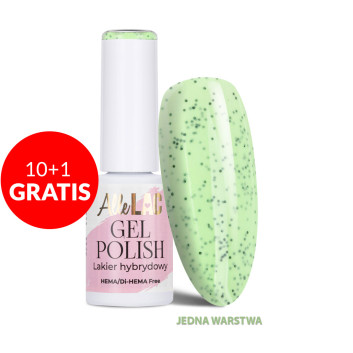 10+1gratis Lakier hybrydowy LED/UV Gel Polish Greens G1 Mint Dots AlleLac HEMA/Di-HEMA Free 6g