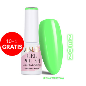 10+1gratis Lakier hybrydowy LED/UV Gel Polish Greens G2 Neon AlleLac HEMA/Di-HEMA Free 6g