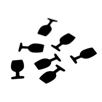 Ozdoba do paznokci kieliszki czarne Molly Nails 2g