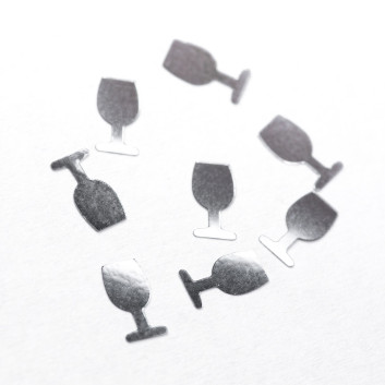 Ozdoba do paznokci kieliszki srebrne holo Molly Nails 2g