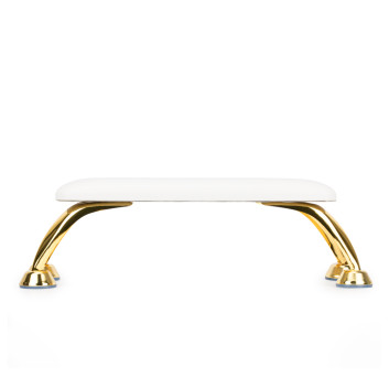 Podpórka do manicure na złotych nóżkach Molly Nails biała